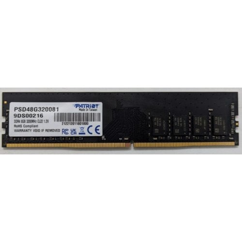 Озп Patriot DDR4 8GB 3200Mhz Signature Line (PSD48G320081) (Відновлено продавцем, 919985) купити в Україні | Telemart фото