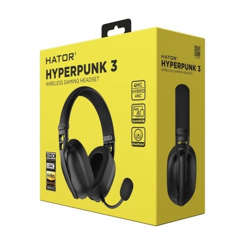 Уцінка навушники HATOR Hyperpunk 3 Wireless (ESH15) Black (Розкрита упаковка, 920009) купити в Україні | Telemart фото