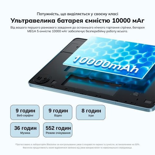 Планшет Blackview Mega 5 Set LTE 8/256GB (6931548326632) Ice Blue купить в Украине | Telemart фото