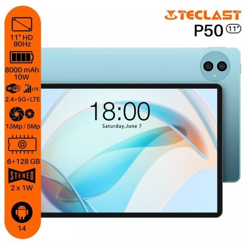Планшет Teclast P50 LTE 6/128GB Blue купити в Україні | Telemart фото