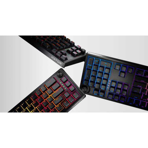 Клавиатура HATOR Skyfall 100 RGB Hator Aurum Lemon (HTK1100UA) Black купить в Украине | Telemart фото