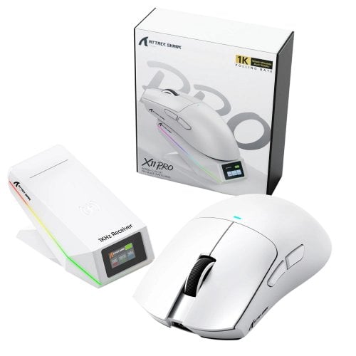 Мышка Attack Shark X11 Pro V2 Wireless (AS-6979033730854-W) White купить в Украине | Telemart фото