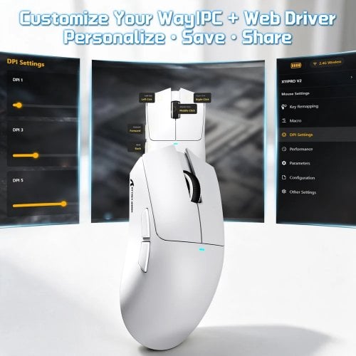 Мышка Attack Shark X11 Pro V2 Wireless (AS-6979033730854-W) White купить в Украине | Telemart фото