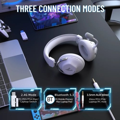 Навушники Attack Shark L50 Pro Wireless (AS-6979033730519-W) White купити в Україні | Telemart фото