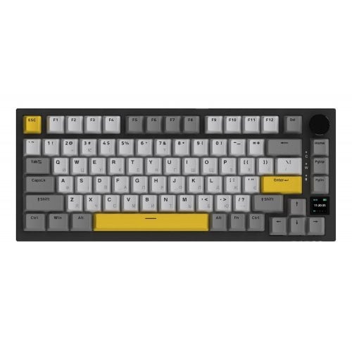 Уценка клавиатура Ajazz AK820 Pro RGB Flying Fish Switch Wireless With Screen (AK820PRO-FF-BGY) Black (Следы использования, 920250) купить в Украине | Telemart фото