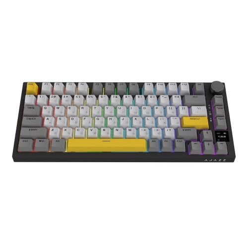Уценка клавиатура Ajazz AK820 Pro RGB Flying Fish Switch Wireless With Screen (AK820PRO-FF-BGY) Black (Следы использования, 920250) купить в Украине | Telemart фото