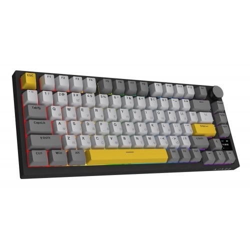 Уценка клавиатура Ajazz AK820 Pro RGB Flying Fish Switch Wireless With Screen (AK820PRO-FF-BGY) Black (Следы использования, 920250) купить в Украине | Telemart фото
