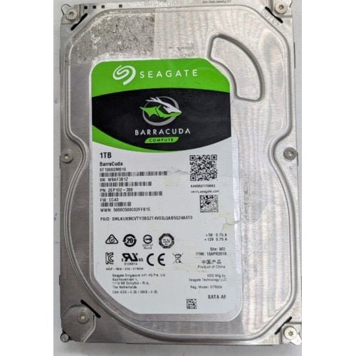 Жорсткий диск Seagate BarraCuda 1TB 64MB 7200RPM 3.5'' (ST1000DM010) (Відновлено продавцем, 920293) купити в Україні | Telemart фото
