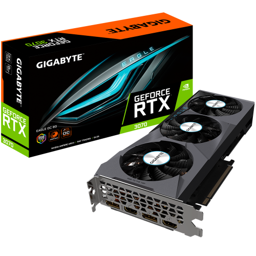 Видеокарта Gigabyte GeForce RTX 3070 EAGLE OC 8192MB (GV-N3070EAGLE OC-8GD) (Восстановлено продавцом, 920295) купить в Украине | Telemart фото