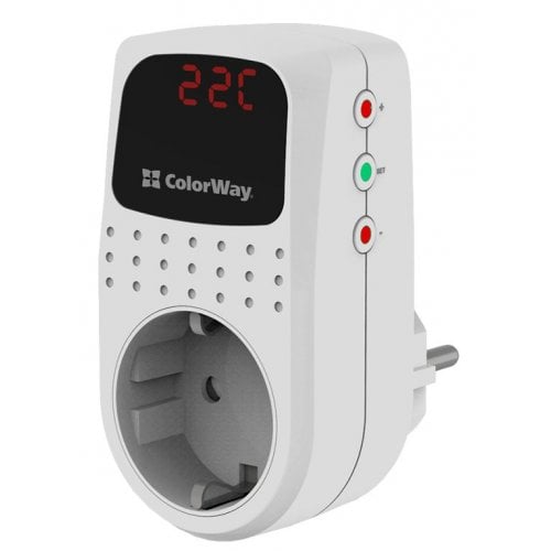 Уценка реле напряжения ColorWay DS2 1 розетка 16А (CW-VR16-02D) White (Вскрытая упаковка, 920431) купить в Украине | Telemart фото
