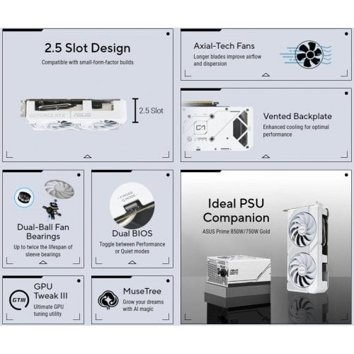 Уценка видеокарта Asus Dual GeForce RTX 5060 Ti White OC 16384MB (DUAL-RTX5060TI-O16G-WHITE) (Вскрытая упаковка, 920451) купить в Украине | Telemart фото