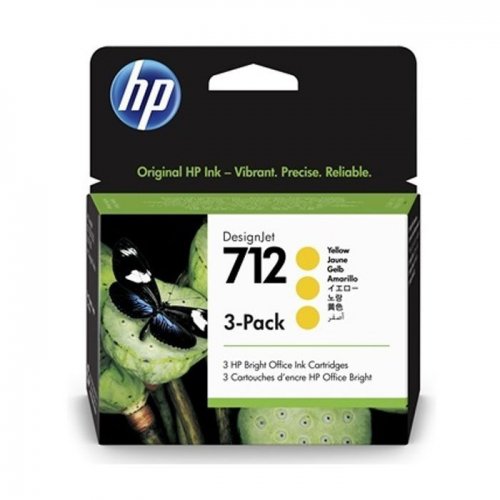 Картридж HP 712 3-Pack 29ml (3ED79A) Yellow купити в Україні | Telemart фото
