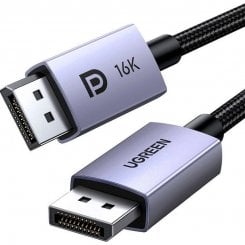 Уцінка кабель Ugreen DP118 DisplayPort to DisplayPort 16K V2.1 1m (15383) Gray (Розкрита упаковка, 920810)