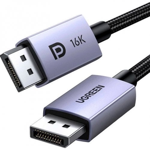 Уцінка кабель Ugreen DP118 DisplayPort to DisplayPort 16K V2.1 1m (15383) Gray (Розкрита упаковка, 920810) купити в Україні | Telemart фото