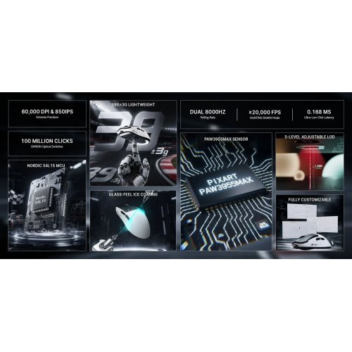 Миша Attack Shark F1 Air (AS-6979033730809-B) Black купити в Україні | Telemart фото