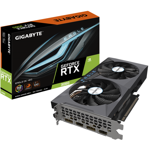 Видеокарта Gigabyte GeForce RTX 3060 EAGLE OC 12288MB (GV-N3060EAGLE OC-12GD 2.0) (Восстановлено продавцом, 920916) купить в Украине | Telemart фото