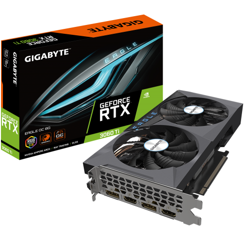 Видеокарта Gigabyte GeForce RTX 3060 Ti EAGLE OC 8192MB (GV-N306TEAGLE OC-8GD 2.0) (Восстановлено продавцом, 920917) купить в Украине | Telemart фото