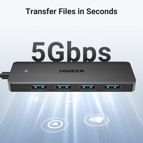Уцінка usb-хаб Ugreen CM219 USB 4 in 1 1m (35574) Black (Розкрита упаковка, 920992) купити в Україні | Telemart фото