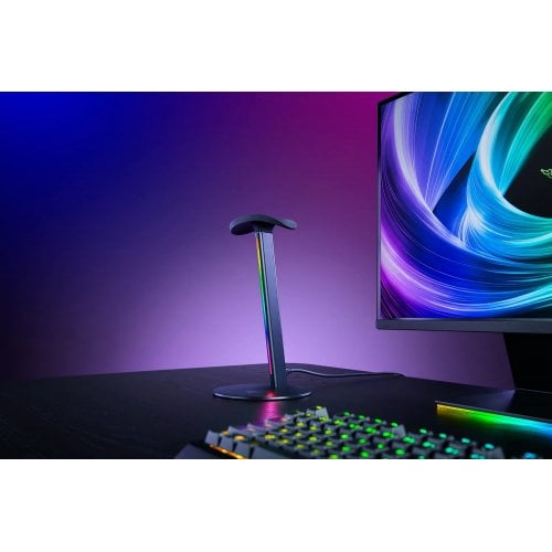 Підставка для навушників Razer Base Station V3 Chroma (RC21-02360100-R3M1) Black купити в Україні | Telemart фото