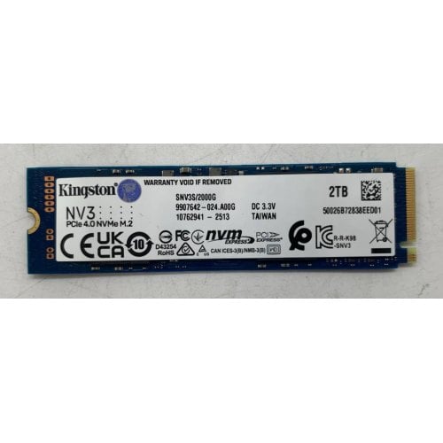 Ssd-диск Kingston NV3 3D NAND 2TB M.2 (2280 PCI-E) NVMe x4 (SNV3S/2000G) (Відновлено продавцем, 921036) купити в Україні | Telemart фото