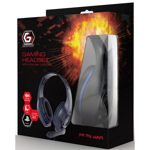 Наушники Gembird GHS-05 (GHS-05-B) Black/Blue купить в Украине | Telemart фото