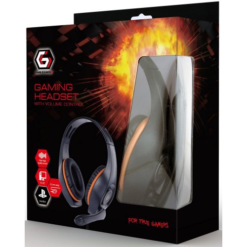 Наушники Gembird GHS-05 (GHS-05-O) Black/Orange купить в Украине | Telemart фото