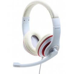 Наушники Gembird MHS-03 (MHS-03-WTRD) White/Red