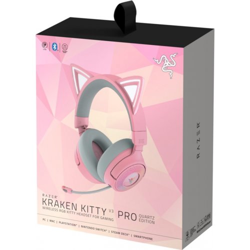 Навушники Razer Kraken Kitty V3 Pro (RZ04-05170200-R3M1) Quartz купити в Україні | Telemart фото