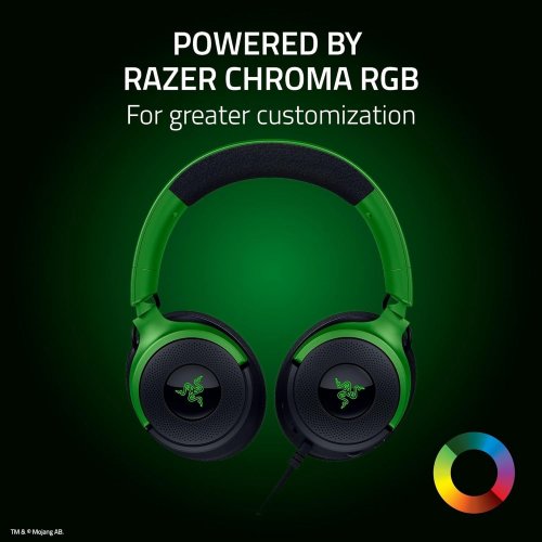 Навушники Razer Kraken V4 X Minecraft Edition (RZ04-05180200-R3M1) Black/Green купити в Україні | Telemart фото