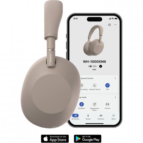 Навушники Sony WH-1000XM6 (WH1000XM6T.E) Sandstone купити в Україні | Telemart фото