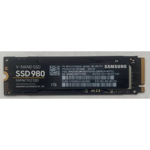 Ssd-диск Samsung 980 V-NAND MLC 1TB M.2 (2280 PCI-E) NVMe 1.4 (MZ-V8V1T0BW) (Відновлено продавцем, 921183) купити в Україні | Telemart фото