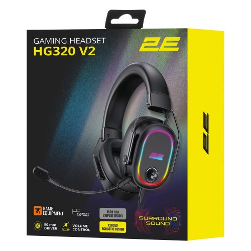 Навушники 2E Gaming HG320 V2 7.1 (2E-HG320V2BK-7.1) Black купити в Україні | Telemart фото