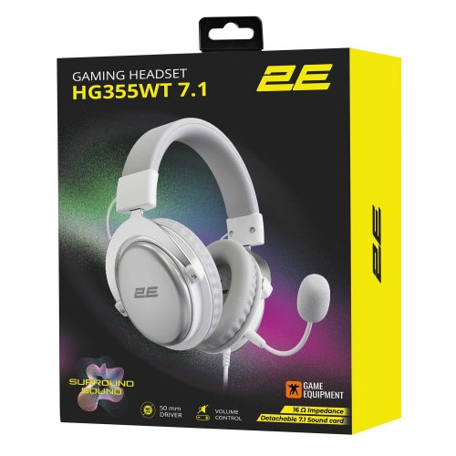 Наушники 2E Gaming HG355 7.1 (2E-HG355WT-7.1) White купить в Украине | Telemart фото