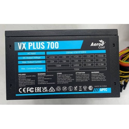 Блок живлення Aerocool VX Plus 700W (ACPN-VS70AEY.11) (Відновлено продавцем, 921273) купити в Україні | Telemart фото