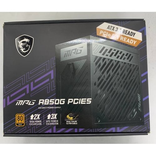 Блок питания MSI MPG 850W PCIE5 (A850G) (Восстановлено продавцом, 921278) купить в Украине | Telemart фото