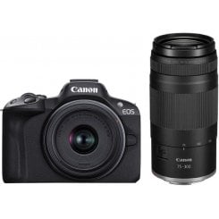 Беззеркальный фотоаппарат Canon EOS R50 Double Kit (RF-S 18-45mm + RF 75-300mm) IS STM (5811C150) Black