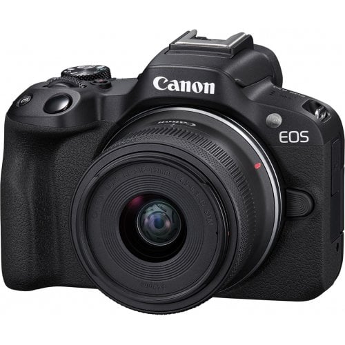 Бездзеркальний фотоапарат Canon EOS R50 Double Kit (RF-S 18-45mm + RF 75-300mm) IS STM (5811C150) Black купити в Україні | Telemart фото