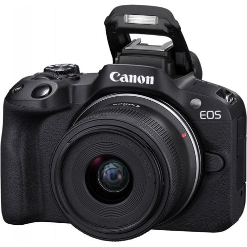Бездзеркальний фотоапарат Canon EOS R50 Double Kit (RF-S 18-45mm + RF 75-300mm) IS STM (5811C150) Black купити в Україні | Telemart фото