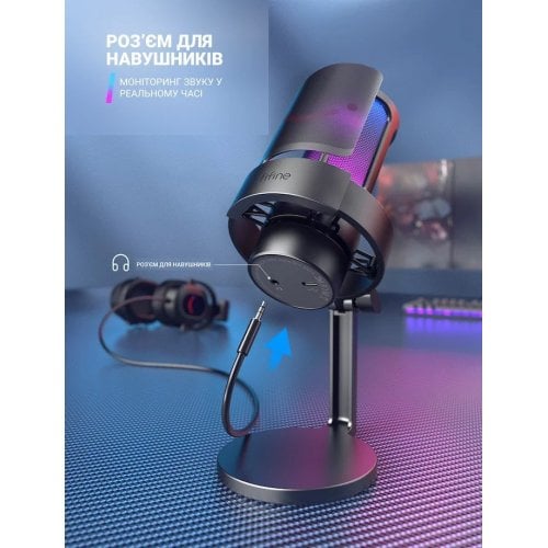 Уценка микрофон Fifine A8 RGB (A8) Black (Вскрытая упаковка, 921659) купить в Украине | Telemart фото