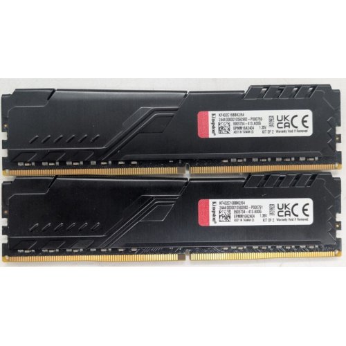 Озу Kingston DDR4 64GB (2x32GB) 3200Mhz FURY Beast Black (KF432C16BBK2/64) (Восстановлено продавцом, 921699) купить в Украине | Telemart фото