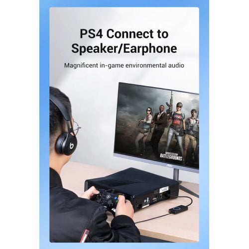 Звуковая карта Vention USB 2.0 External Sound Adapter with Volume Control 0.15m (CDRBB) Black купить в Украине | Telemart фото
