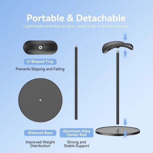 Подставка для наушников Vention Premium U-Shaped Headphone Stand (KSOB0) Black купить в Украине | Telemart фото