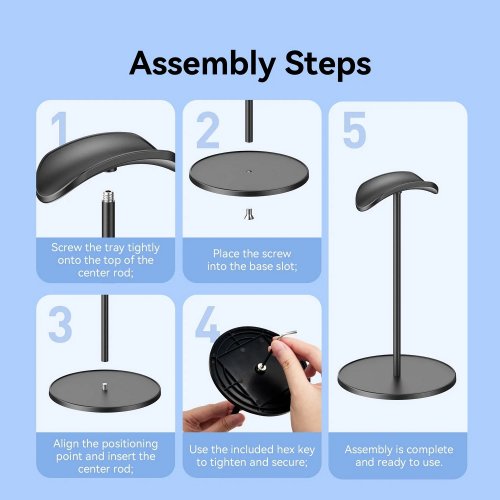 Подставка для наушников Vention Premium U-Shaped Headphone Stand (KSOB0) Black купить в Украине | Telemart фото