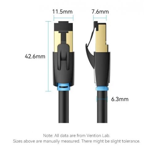 Патч-корд Vention SFTP, RJ45, Cat8 15m (IKABN) Black купити в Україні | Telemart фото