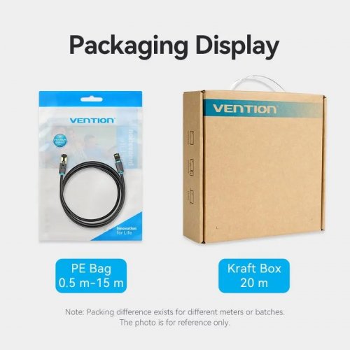 Патч-корд Vention SFTP, RJ45, Cat8 15m (IKABN) Black купити в Україні | Telemart фото
