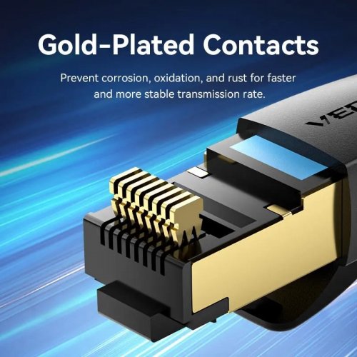 Патч-корд Vention SFTP, RJ45, Cat8 15m (IKABN) Black купити в Україні | Telemart фото