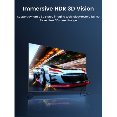 Кабель ORICO H8BY HDMI to HDMI 2.1 8K 1m (ORICO-H8BY-10-BK-BP) Black купити в Україні | Telemart фото