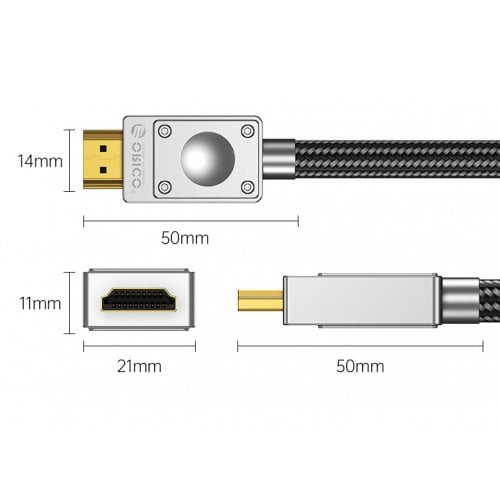Кабель ORICO H8BY HDMI to HDMI 2.1 8K 3m (ORICO-H8BY-30-BK-BP) Black купити в Україні | Telemart фото