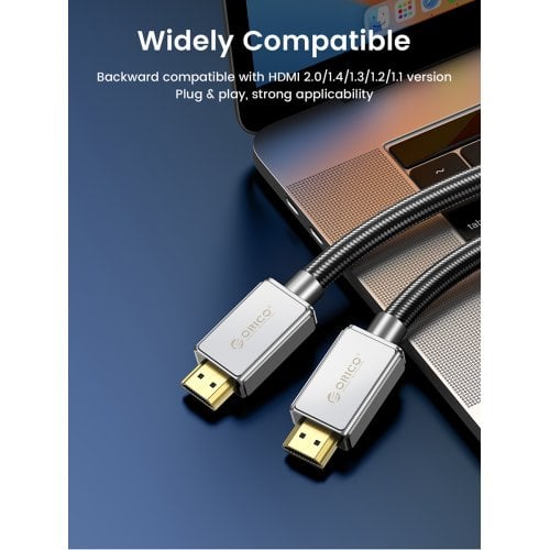 Кабель ORICO H8BY HDMI to HDMI 2.1 8K 3m (ORICO-H8BY-30-BK-BP) Black купити в Україні | Telemart фото