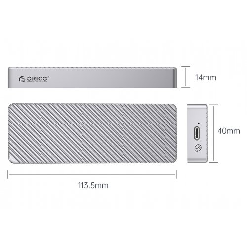 Зовнішня кишеня ORICO M213C3-G4 M.2 NVME SSD Enclosure USB Type-C (ORICO-M213C3-G4-RG-BP) Rose Gold купити в Україні | Telemart фото